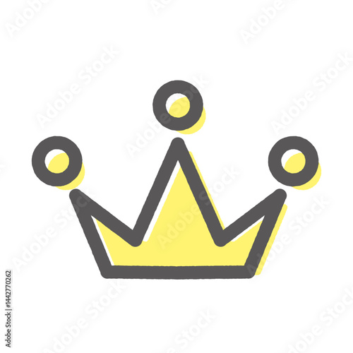 手描き風のシンプルでかわいい王冠のイラスト