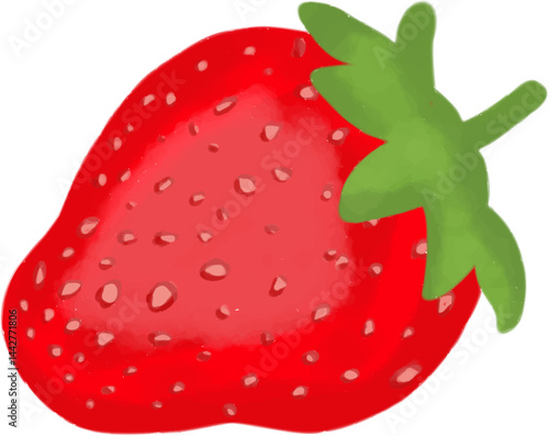 Strawberry illustration. Fruit. Healthy food, Farmer's market