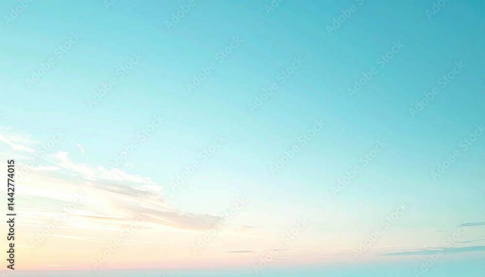 Fototapeta premium Tranquil sunrise over calm ocean coastal landscape aerial view serene atmosphere nature photography