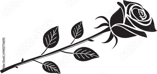 Silhouettes of roses