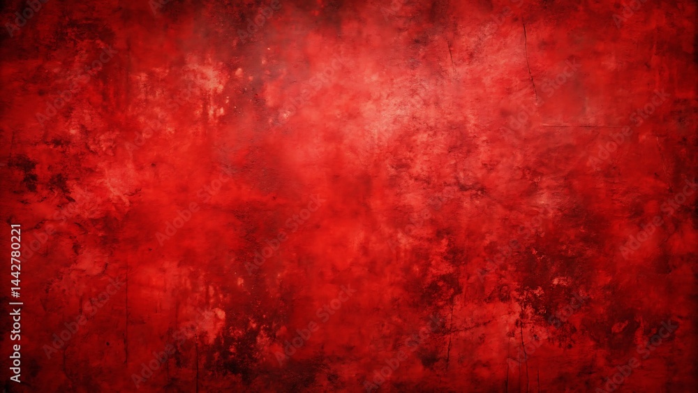 Obraz premium Red Grunge Wall Texture Background. Dark Distressed Painted Surface 