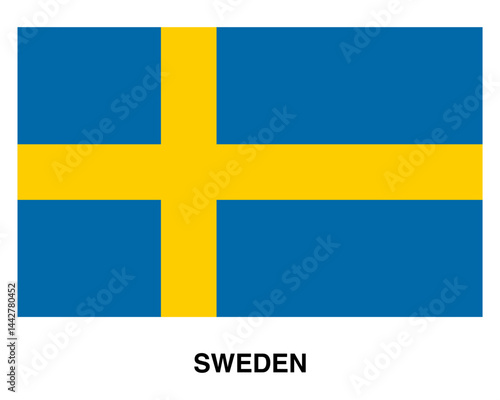 swedish flag vector isolated on transparent background