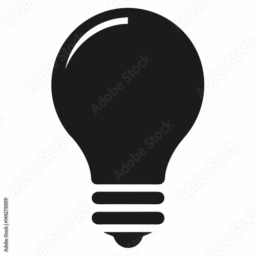 Light bulb. Icon for design. Easily editable