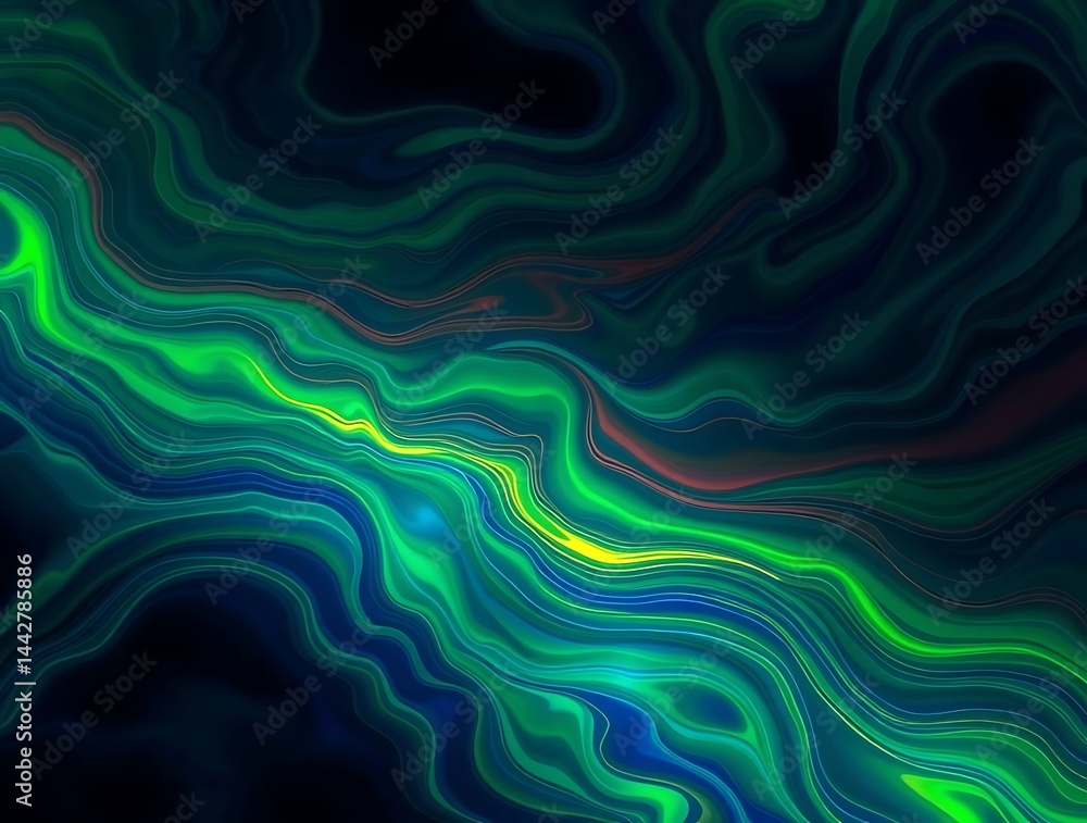 Fototapeta premium Abstract Green Liquid Marble Texture.