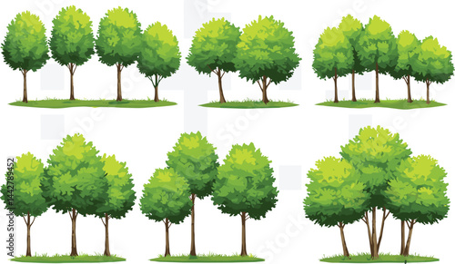 forest, background, group, concept, garden, environment, growth, field, eco, ecology, botany, foliage, decoration, ecosystem, branch, deciduous, botanical, element, bonsai, collection, big, cutout, fi