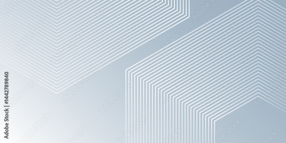 Fototapeta premium Modern suitable for wallpaper poster banner. White abstract background with dynamic wavy hexagon texture design