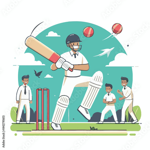 competition, game, player, match, background, team, tournament, championship, play, cricketer, cricket, sportsman, bat, sport, ball, vector, batsman, stadium, champion, illustration, action, design, a