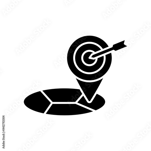 Icon a exact location, isolated against a clean background.