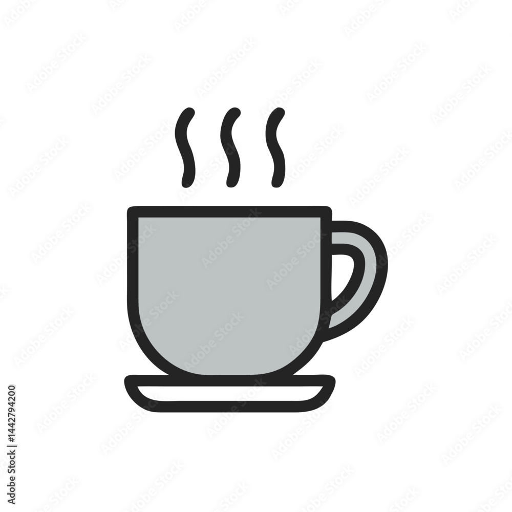 hot coffee cup on white background for web and graphic design hot coffee cup on white background for web and graphic design