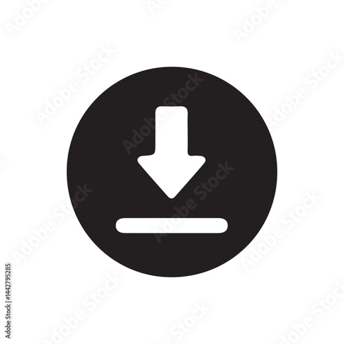 Download icon. Downloading sign. Download button. Up and down download icon. Vector Illustration