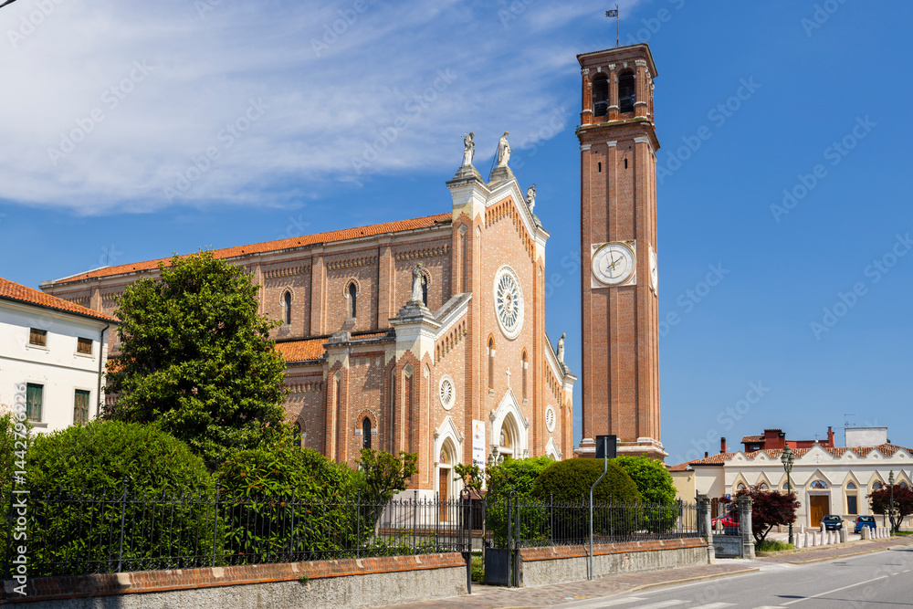 Church of Saint Peter the Apostle standing tall in Piombino Dese, Italy