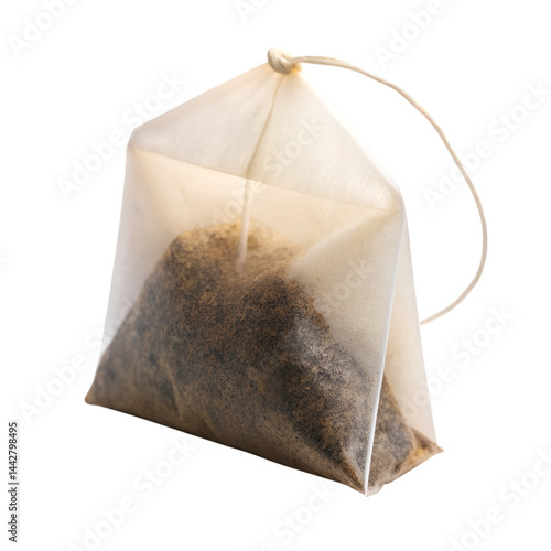 Tea bag isolated on transparent background 