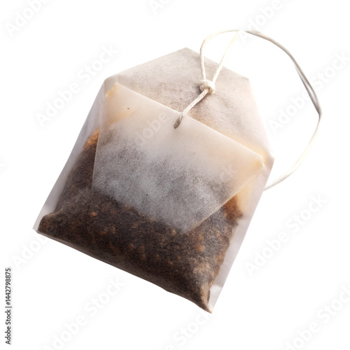 Tea bag isolated on transparent background 
