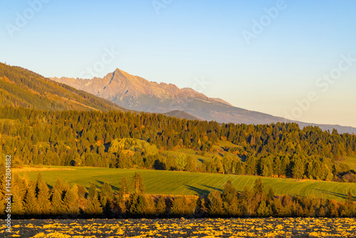 Obraz na płótnie High Tatras with Krivan peak in autumn time, Slovakia w salonie