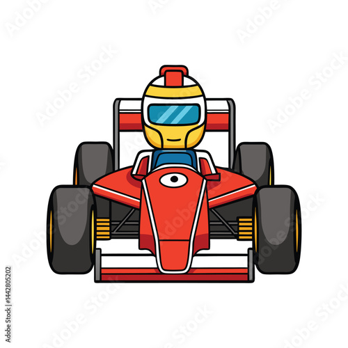 Formula 1 Race Car Vector Illustration – High-Speed Motorsport F1 Vehicle
