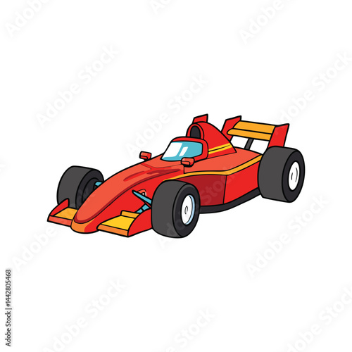Formula 1 Race Car Vector Illustration – High-Speed Motorsport F1 Vehicle