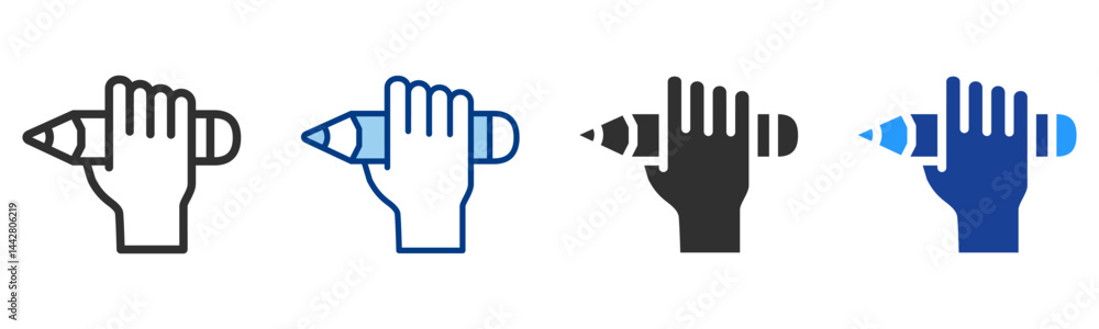 Fototapeta premium Drawing Icon Multiple Style Vector Collection 