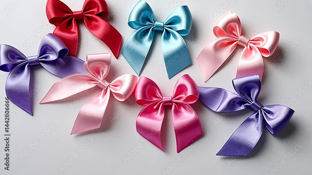Colorful Satin Ribbon Bows: A Collection of Handmade Decorative Bows Colorful Satin Ribbon Bows: A Collection of Handmade Decorative Bows
