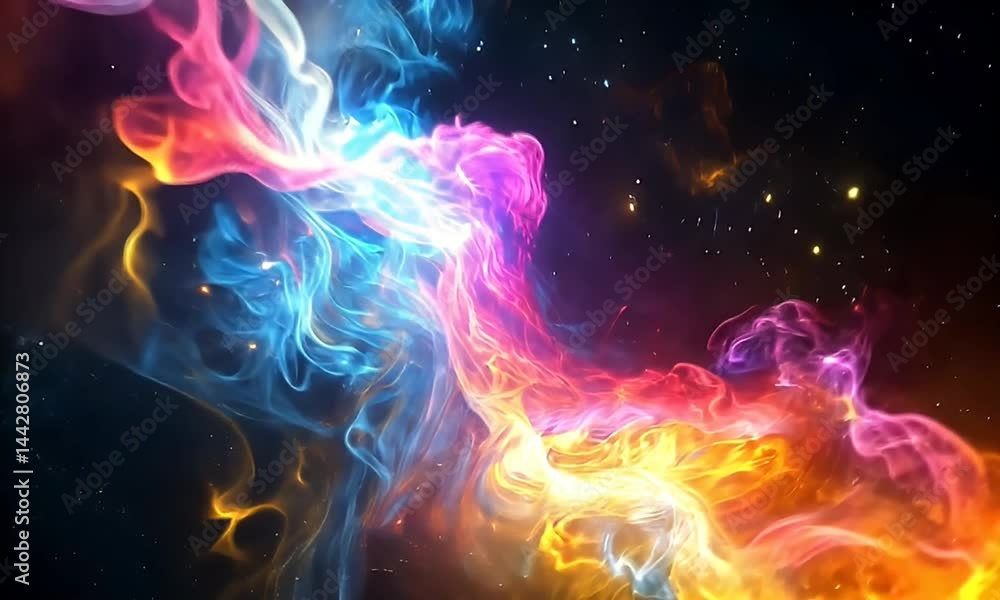 Abstract cosmic nebulae with vibrant colors. Abstract cosmic nebulae with vibrant colors.