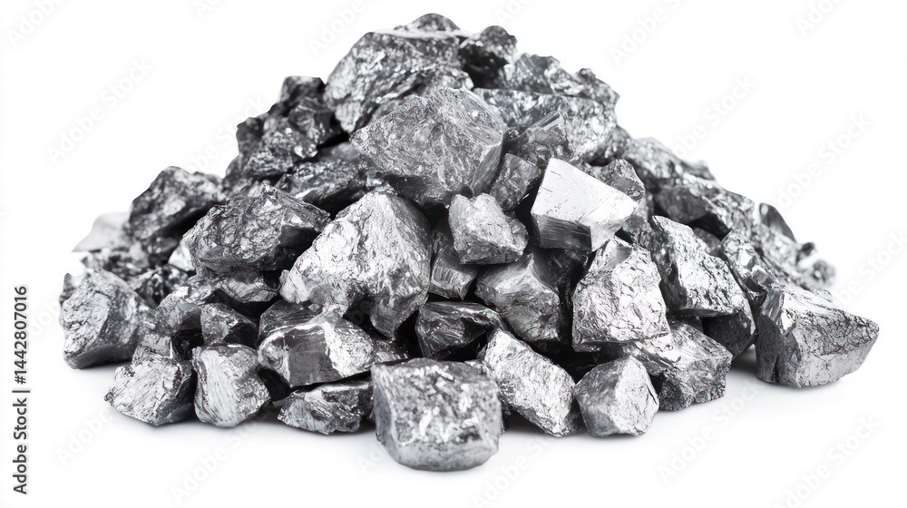 Fototapeta premium Aluminum production isolated on white background