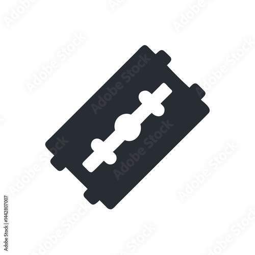 razor blade on white background for web and graphic design