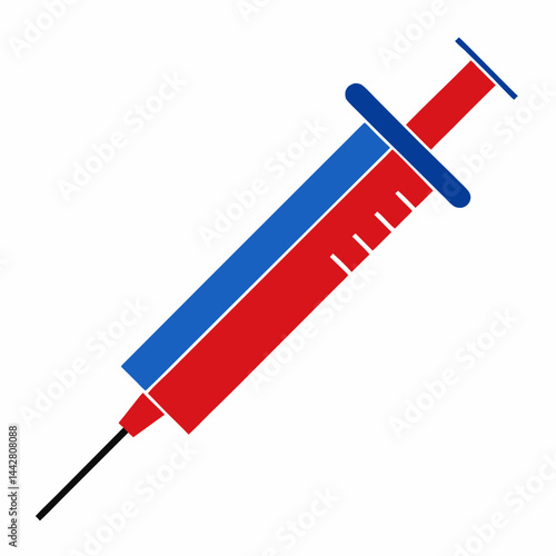 syringe with red blood