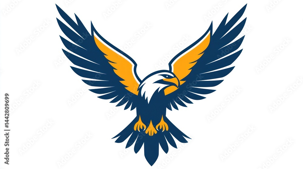 Obraz premium Soaring Eagle Emblem, School Mascot