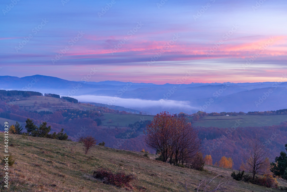 Typical landscape in National park Polana mountains, Slovakia