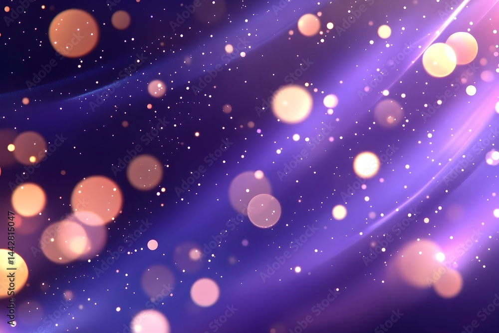 Obraz premium Abstract purple and blue background with glowing lights and swirling lines