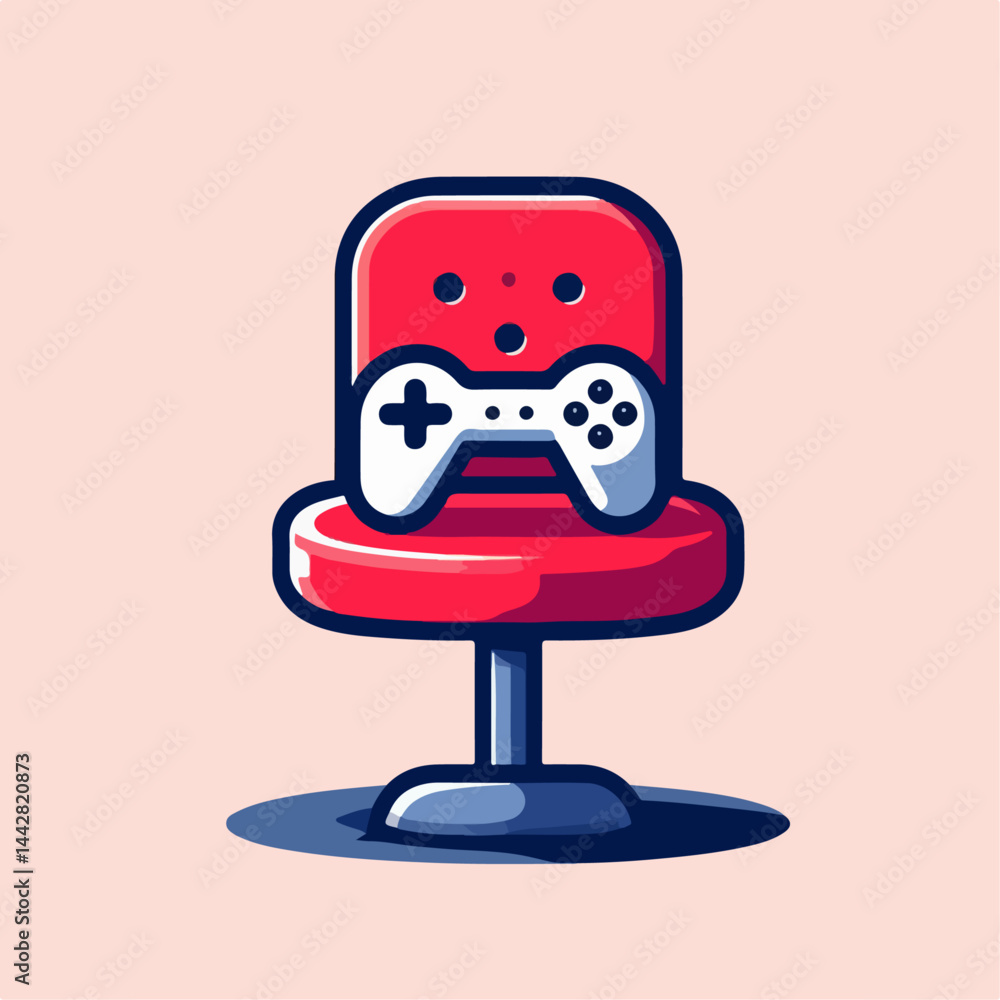 Fototapeta premium gaming chair illustration 