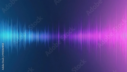 Abstract Audio Waveform Visualization with Blue and Purple Gradient