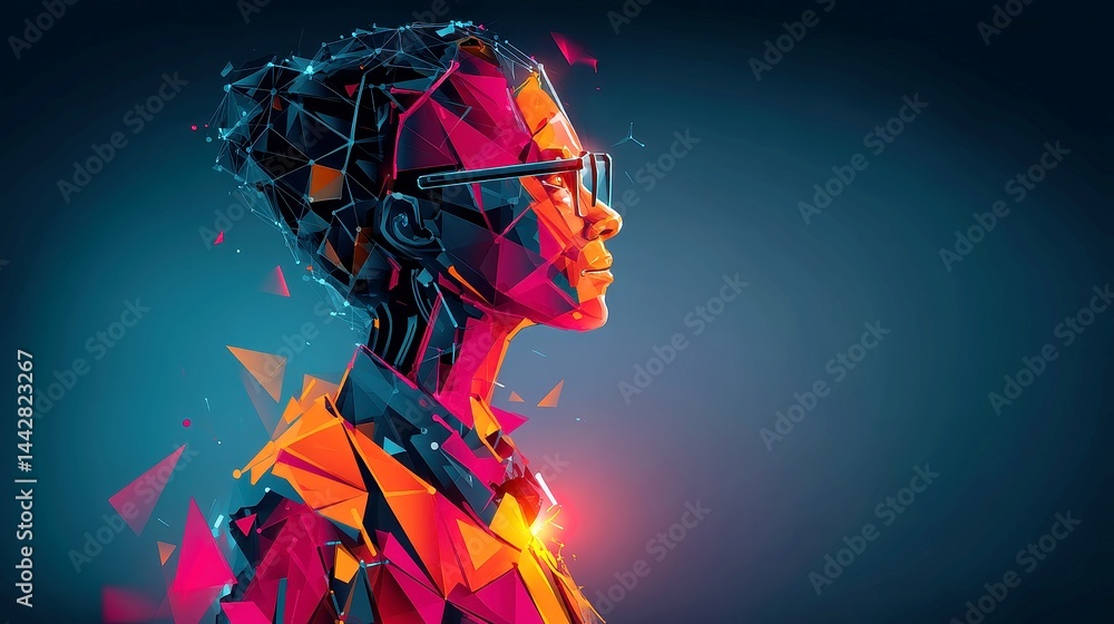 Fototapeta premium AI-driven market intelligence platform, detects early warning signals, enhances insurance rate predictions, boosts competitive positioning, supports data-driven decision making.