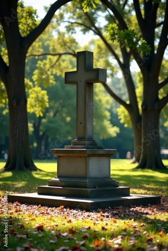 Peaceful cenotaph against a backdrop of trees in Burdekin Park, Singleton, town, memorial, park