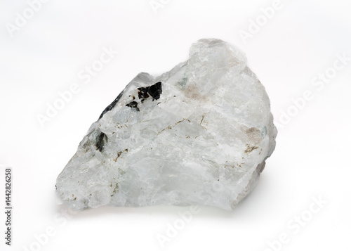 Obraz na płótnie Luminous natural moonstone gemstone displaying adularescence, a soft blue glow, with subtle internal reflections and a polished cabochon cut w salonie