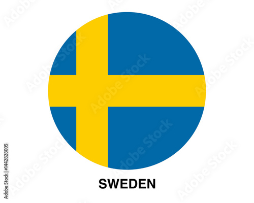 swedish flag vector isolated on transparent background