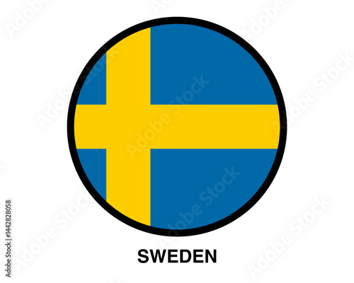 swedish flag vector isolated on transparent background