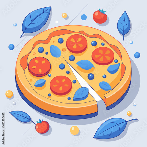 Delicious Pizza with Tomatoes and Basil