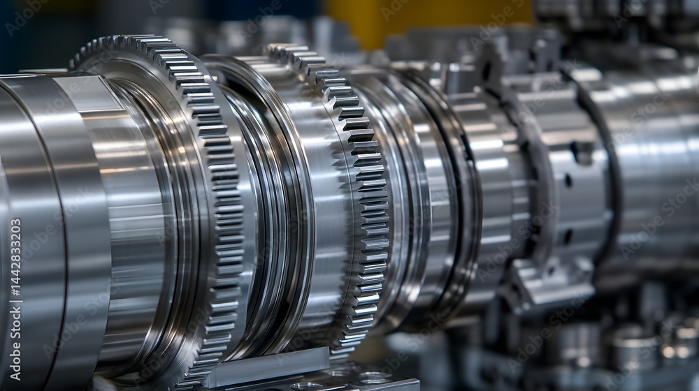 Complex Mechanical Gears and Cogs in an Industrial Engineering Concept Complex Mechanical Gears and Cogs in an Industrial Engineering Concept