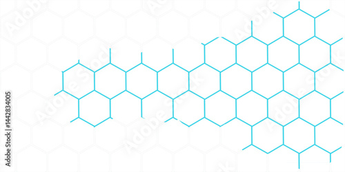 Abstract geometric design featuring a seamless hexagonal pattern with a 3D honeycomb structure