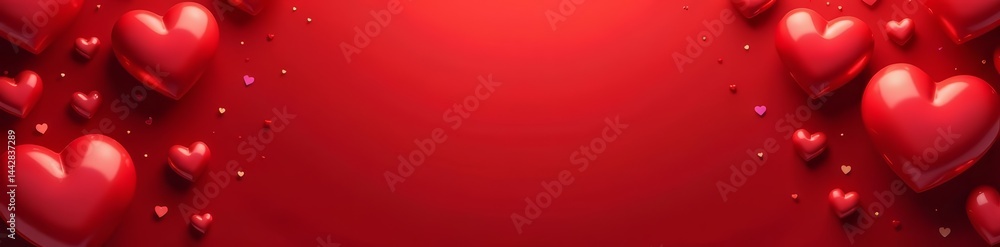 Red wallpaper with seamless heart pattern for Valentines Day celebration, festive, design, background Red wallpaper with seamless heart pattern for Valentines Day celebration, festive, design, background
