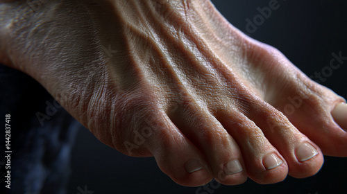 close-up of a foot and toes