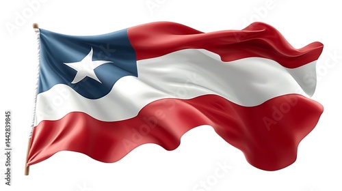 Free Download Chilean flag waving, crisp detail - GFXLoad