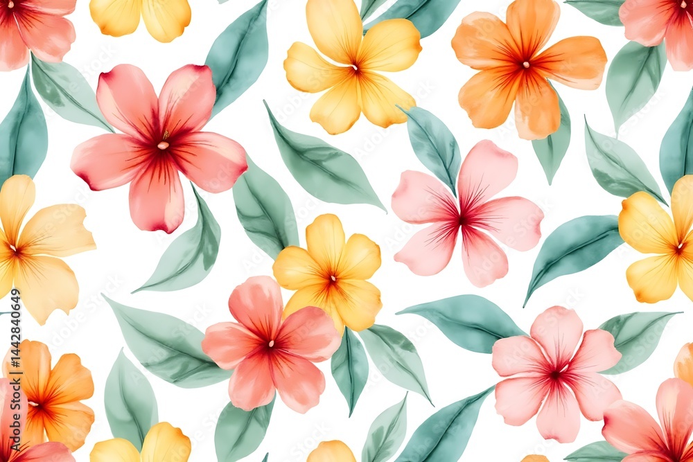 Fototapeta premium seamless pattern with flowers