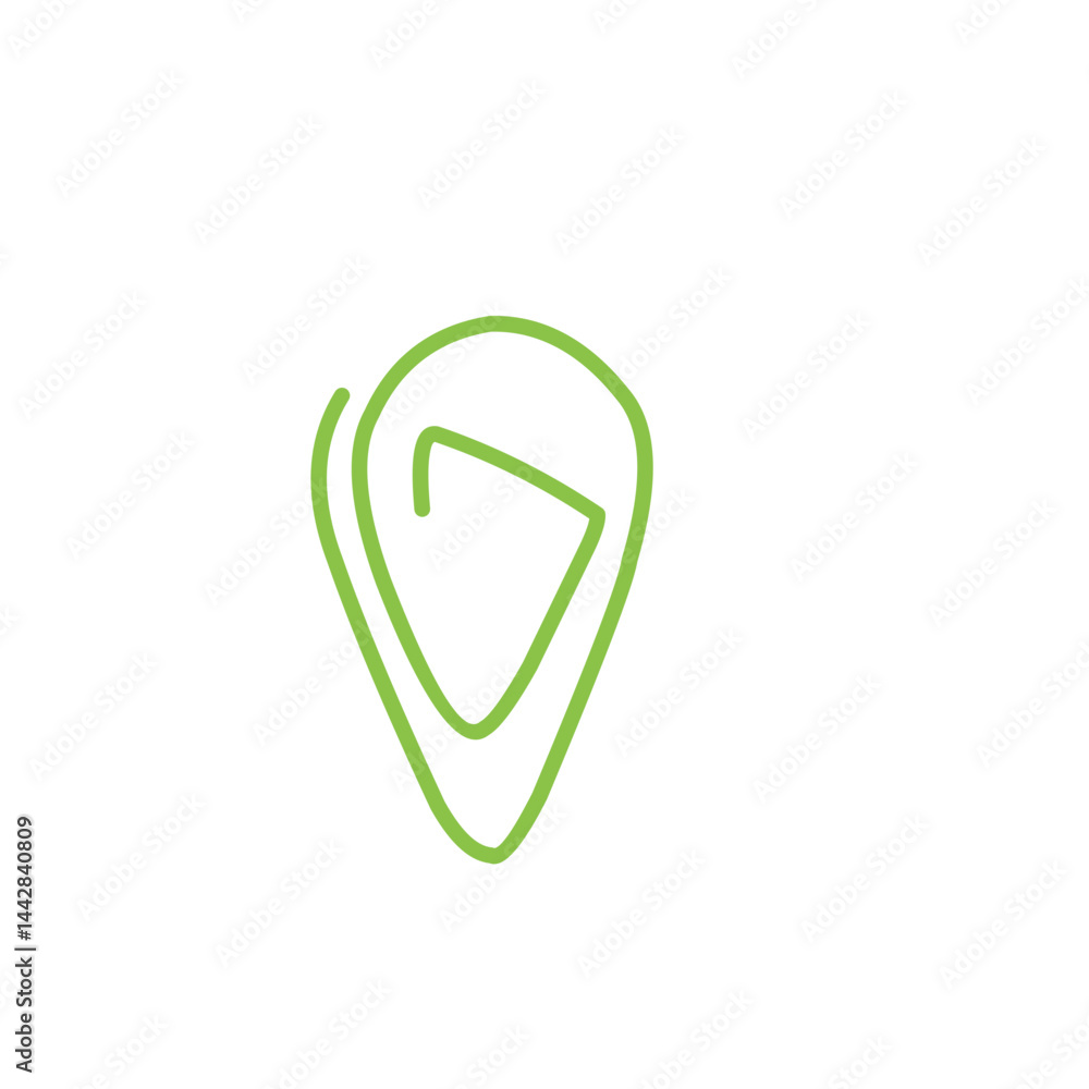 green paper clip