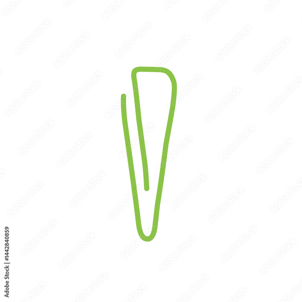 green paper clip