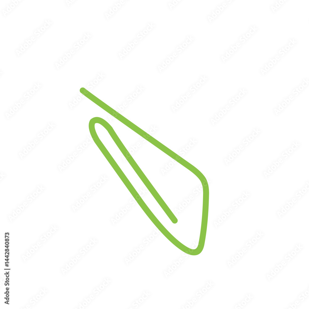 green paper clip