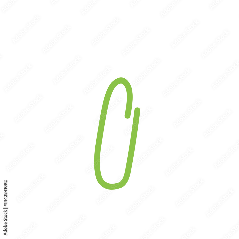 green paper clip