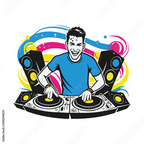 dj in action party