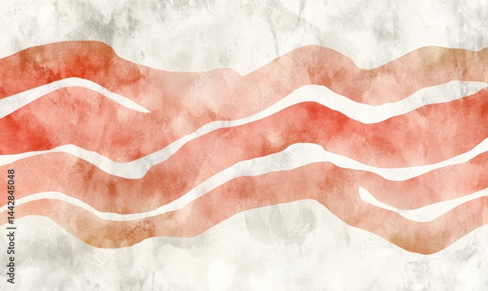 Fototapeta premium Animal print fabric, abstract zebra stripes, subtle warm shades, watercolor style