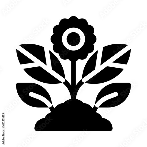 seedling glyph icon